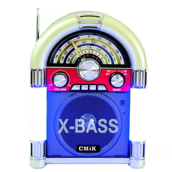 Imagen de RADIO ESTILO RETRO CON LUCES BT/USB/FM Bat. recargable /pila /220v
