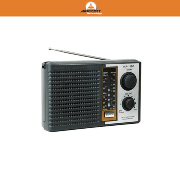 Imagen de RADIO RECARGABLE Y A PILA ICF-F10 AM/FM