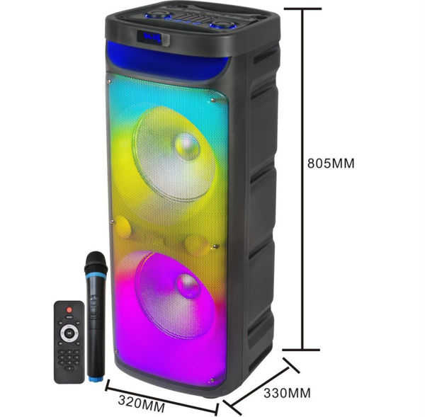 Imagen de PARLANTE 2 x 10 " microfono inal /bt/sd/usb/fm recargable